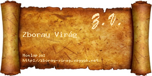 Zboray Virág névjegykártya